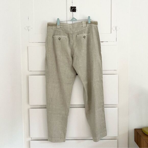 Sundance Quinn Bohemian Linen Blend Slouchy Pants Button Fly Size 12 Petite - Picture 4 of 10